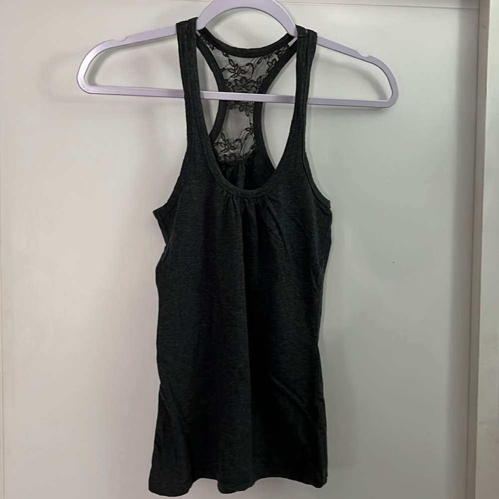 Ambiance Appatel Grey Lace T-back Tanktop Medium